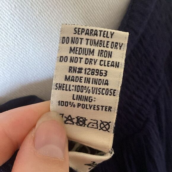 Indigo Rein Navy Blue Boho Maxi Summer Dress Size Medium - Picture 8 of 10